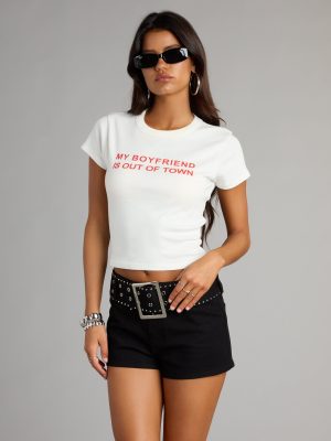 Rebel Edge Belted Denim Shorts