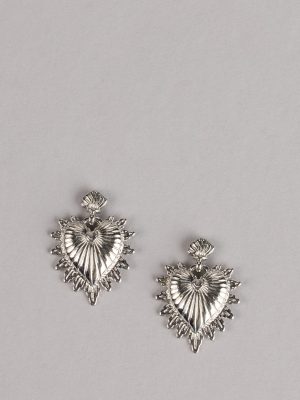 Burning Love Sacred Heart Earrings