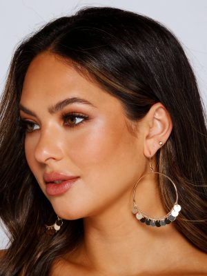 Boho Babe Coin Hoop Earrings