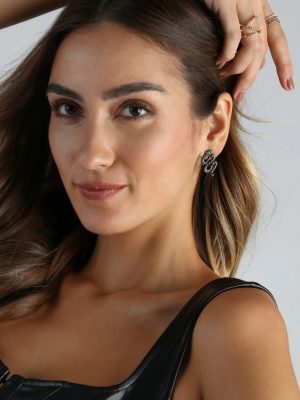 Chic Reputation Rhinestone Snake Earrings