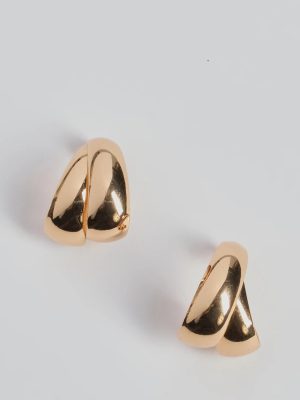 Sleek Allure Curved Open Hoop Earrings