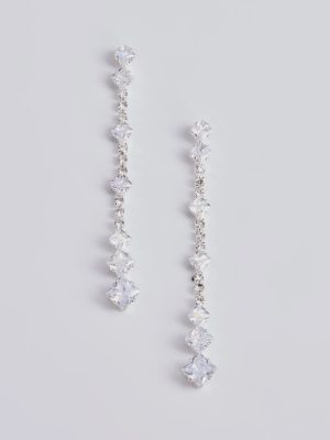 Dazzling Vibes Rhinestone Linear Drop Earrings