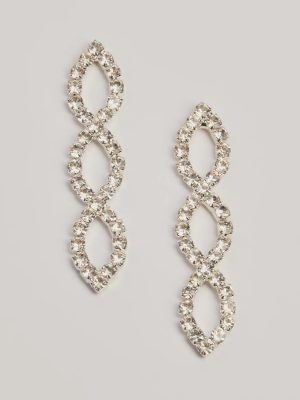 Luxe Moment Infinity Drop Rhinestone Earrings