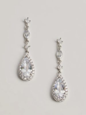Memorable Dazzle Rhinestone Teardrop Earrings