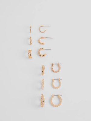 Trendy Radiance Six-Pack Hoop And Huggie Earrings