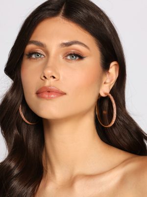 A Shimmering Trio Hoop Earring Set