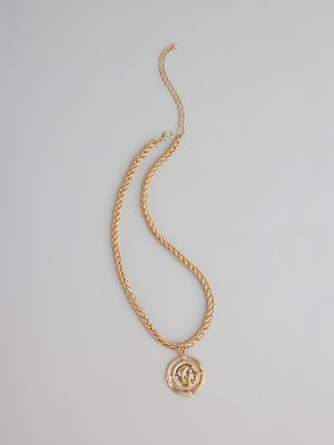 Coin Toss Statement Chain Necklace