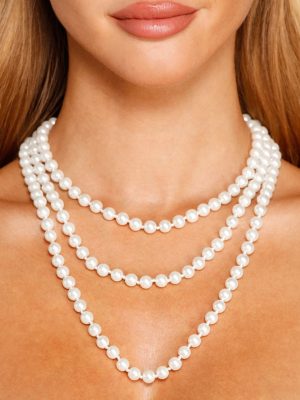 Classic Chic Layered Faux Pearl Necklace