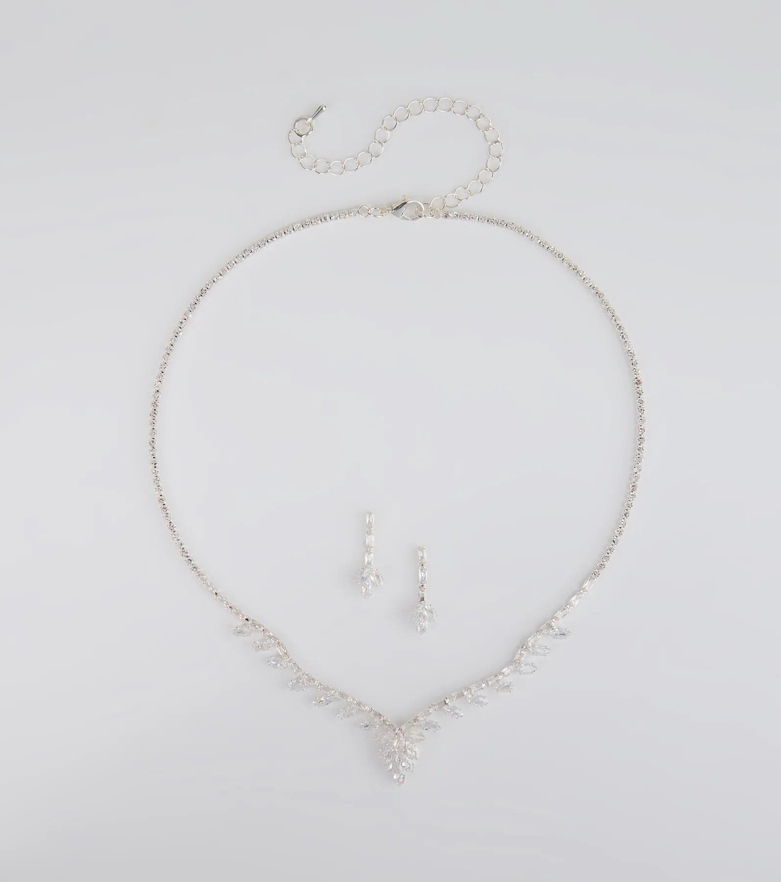 Dazzling Match Necklace And Earrings Set