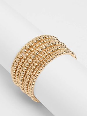 Stacked Up Nine-Pack Beaded Bracelets