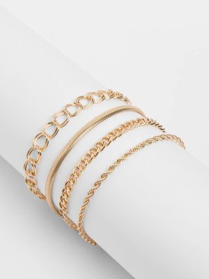 Trendy Love Chain-Link Bracelet Set