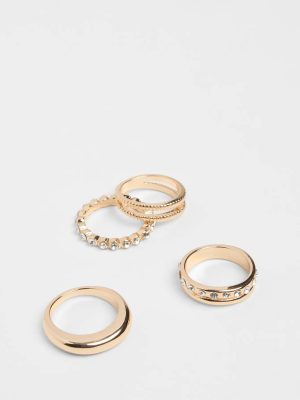 Simply Glam Rhinestone Ring Set