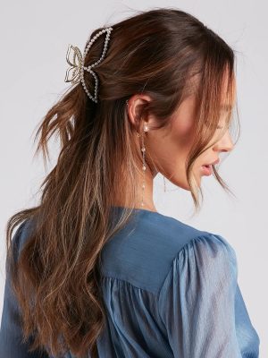 Enchanting Chic Pearl Butterfly Hair Clip