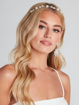 Boho Muse Rhinestone Pearl Halo