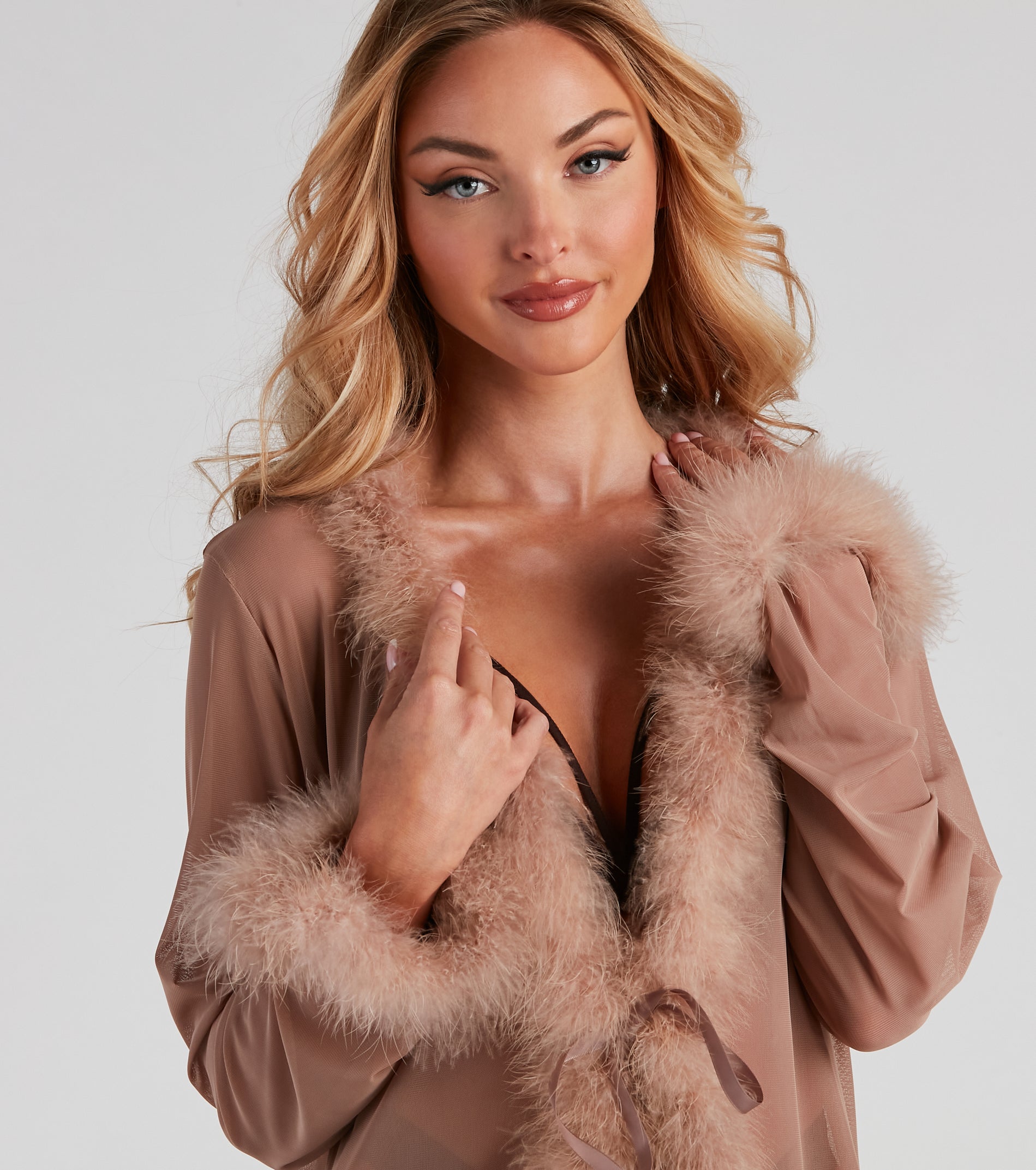 Forever Love Marabou Trim Robe - Image 21