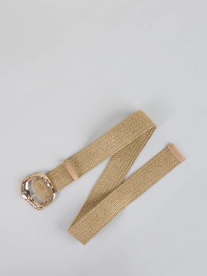 Serving Summer Raffia Stretch Belt