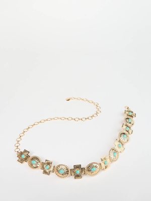 Boho Sleek Cross Concho Chain Belt