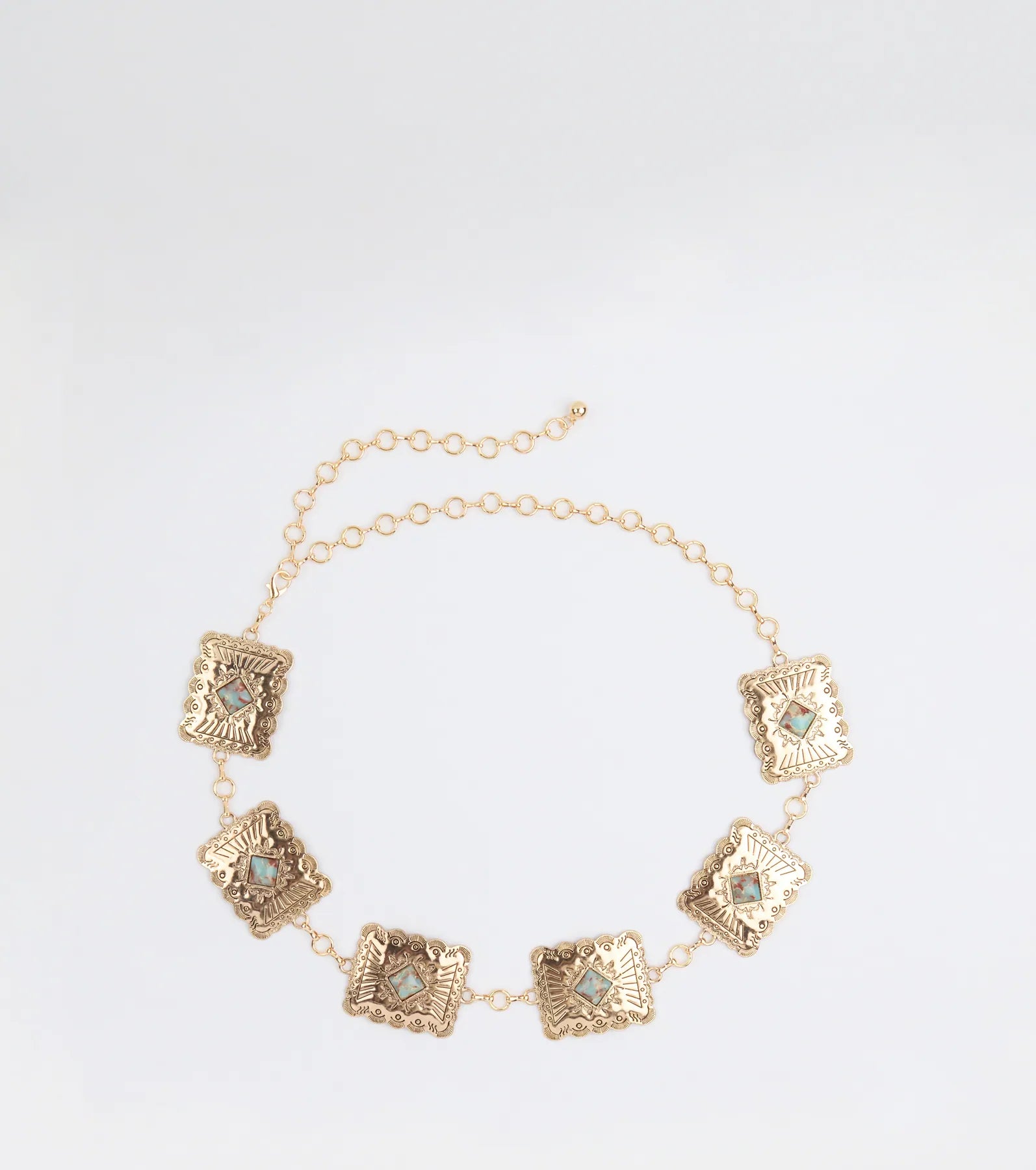 Western Vibes Colored Stone Chain Belt - Image 10