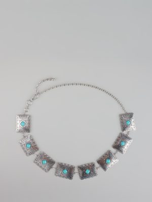 Western Flair Stone Concho Chain Belt