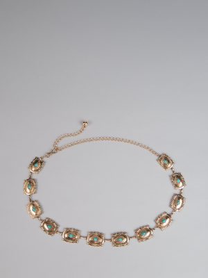 Western Spirit Stone Medallion Chain Belt