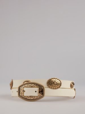 Western Charm Concho Faux Leather Belt