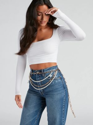 Strand Of Pearls Paper Clip Belt