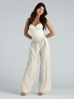 Trendy Glitz Rhinestone O-Ring Chain Belt