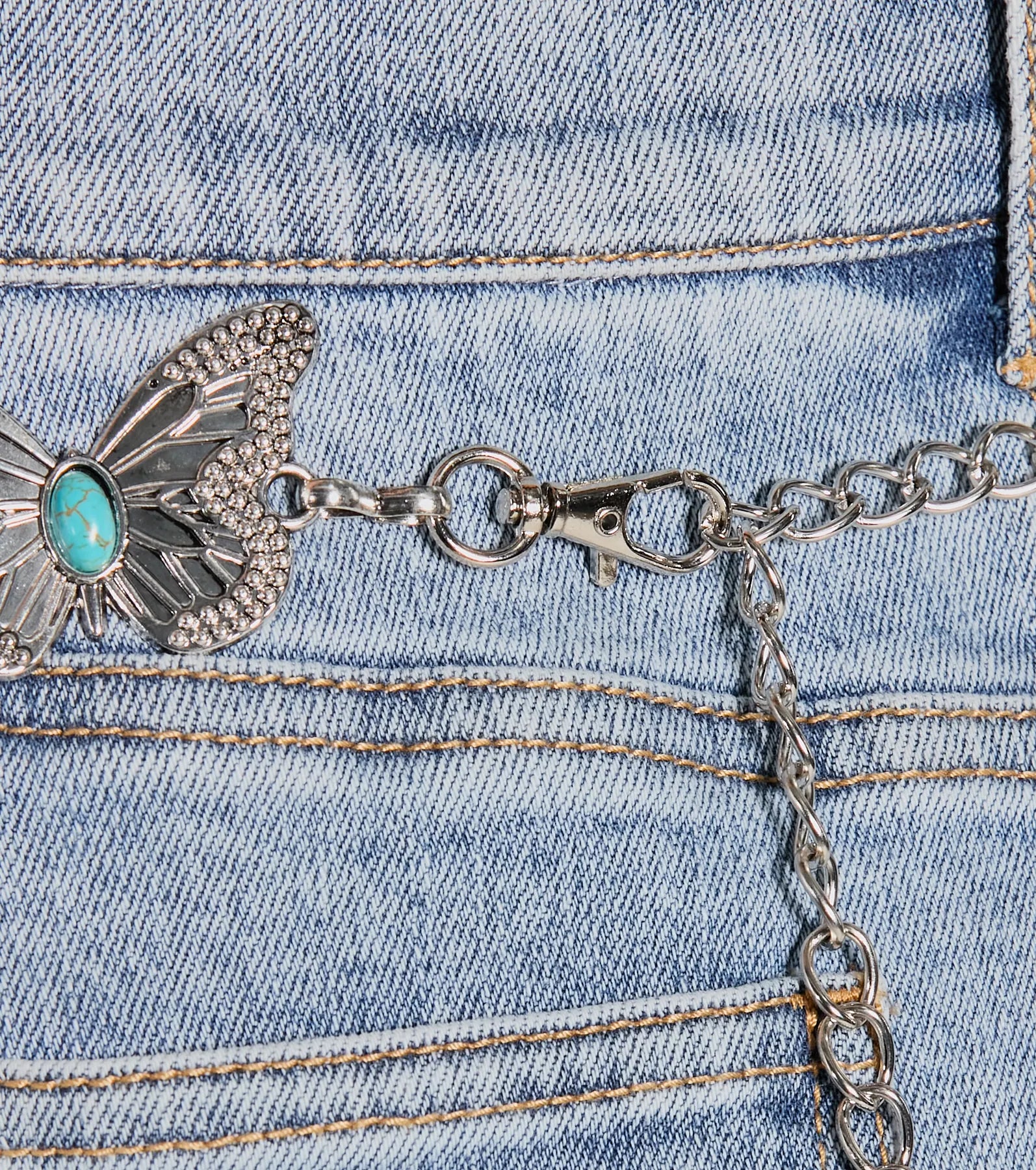 Western Chic Butterfly Chain Belt - Image 3