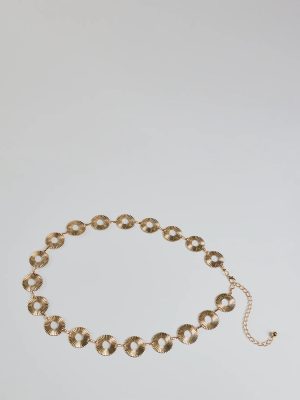 Trendy Textures Disc Chain Belt