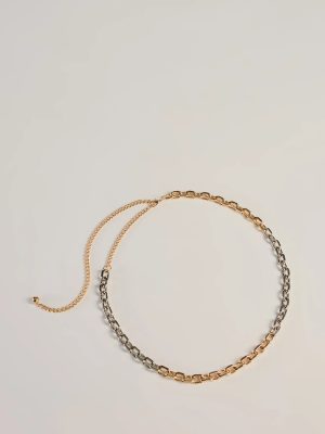 Edgy Fierce Mixed Metal Chain Link Belt