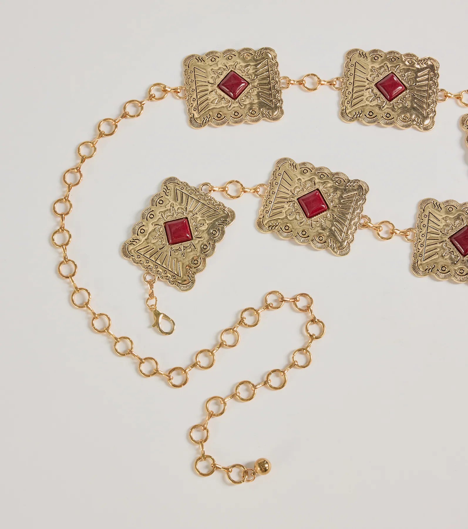 Western Vibes Colored Stone Chain Belt - Image 2