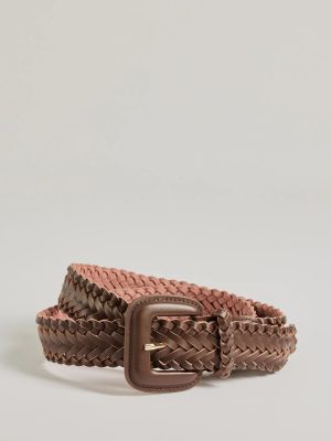 Chic Twist Braided Faux Leather Belt