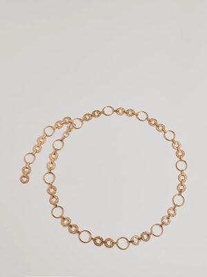 Trendy Vibes Textured O-Ring Chain Belt