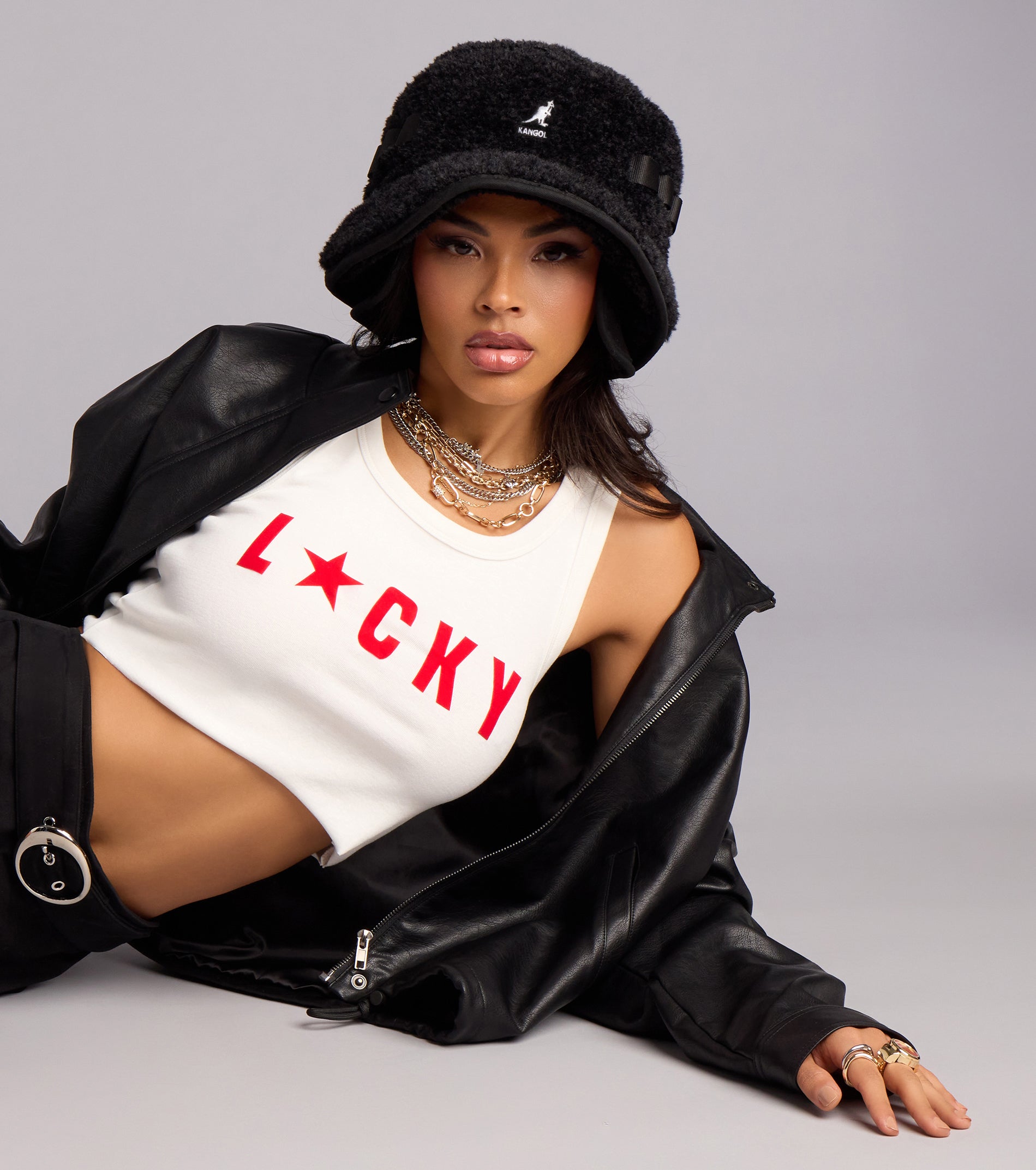 Kangol Faux Fur Shearling Bucket Hat - Image 5