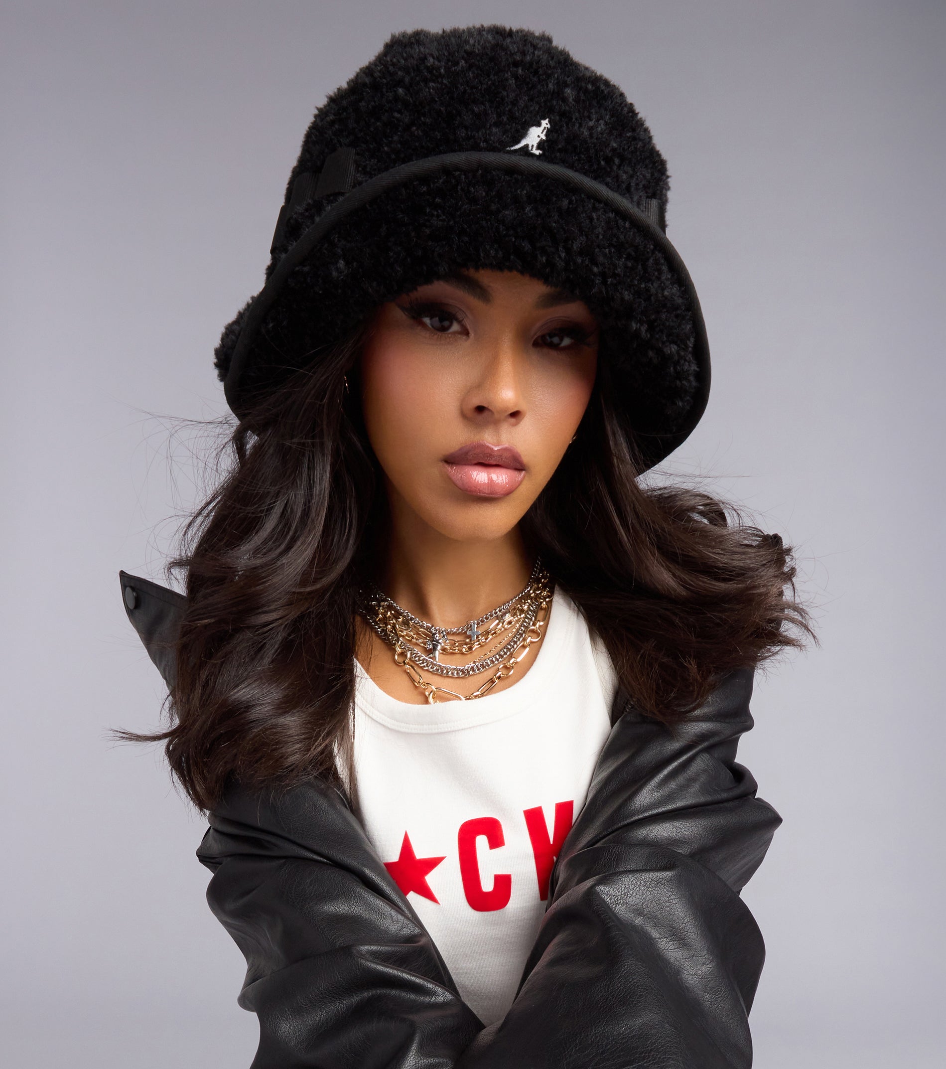 Kangol Faux Fur Shearling Bucket Hat - Image 6
