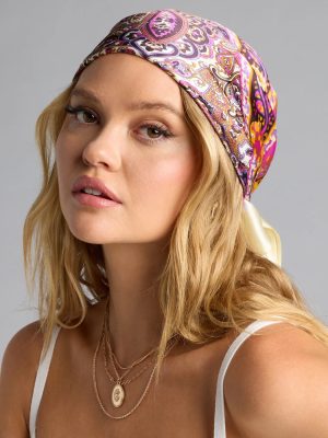 Statement Paisley Boho Satin Scarf