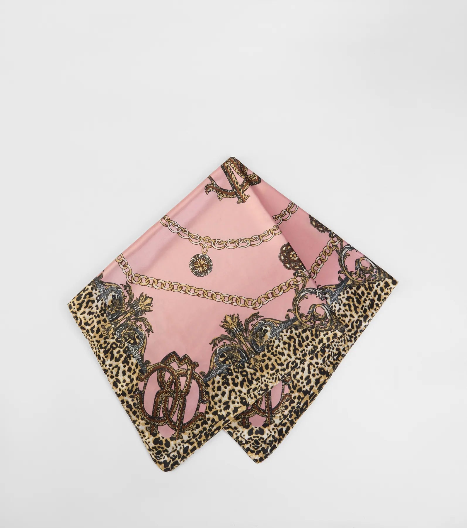 Sassy Babe Leopard Chain Satin Scarf - Image 2