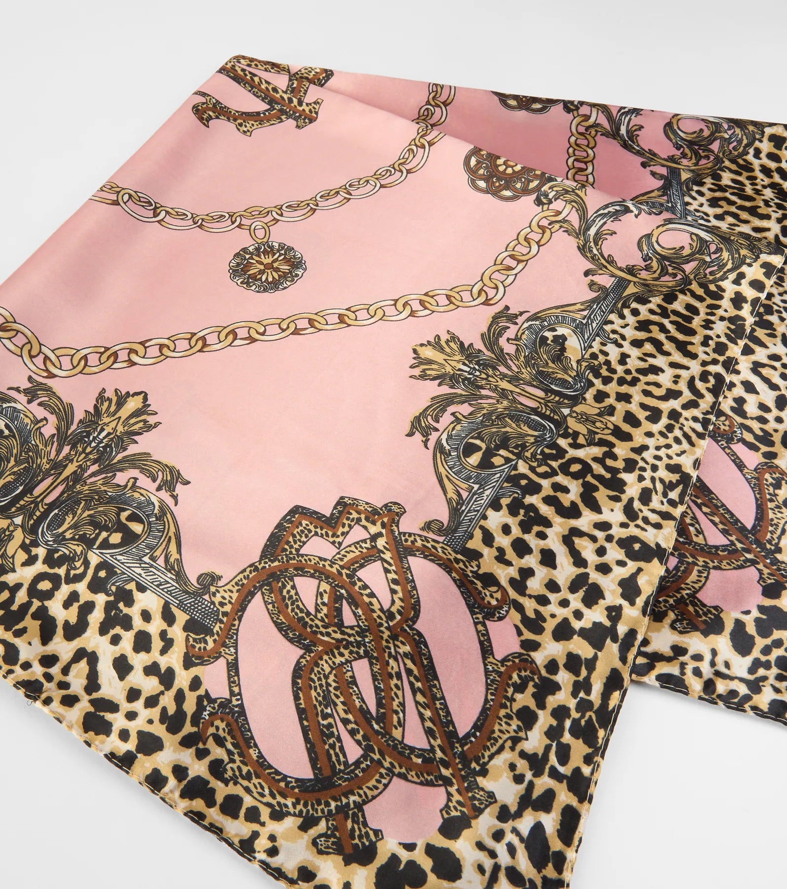 Sassy Babe Leopard Chain Satin Scarf - Image 3