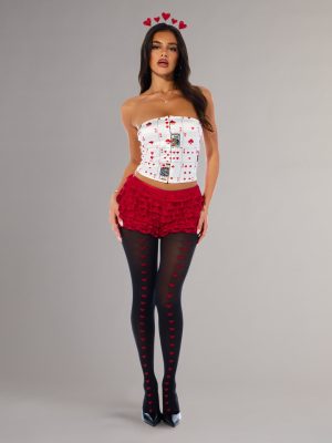 Sweet On You Heart Pattern Tights