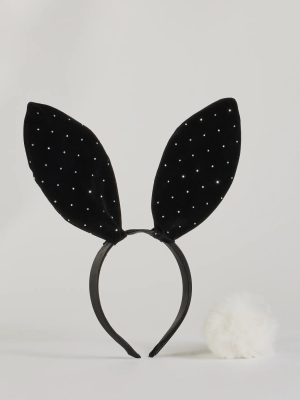 Vixen Bunny Velvet Rhinestone Ears And Tail Set