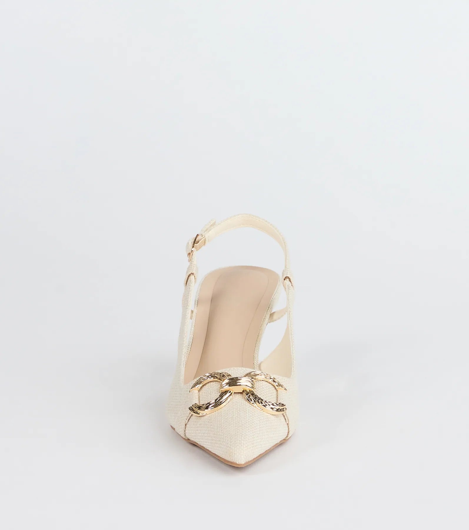 Summer Fave Linen Slingback Stiletto Pumps - Image 3