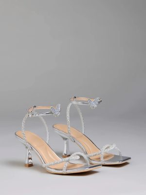 Fab Icon Butterfly Rhinestone Stiletto Heels