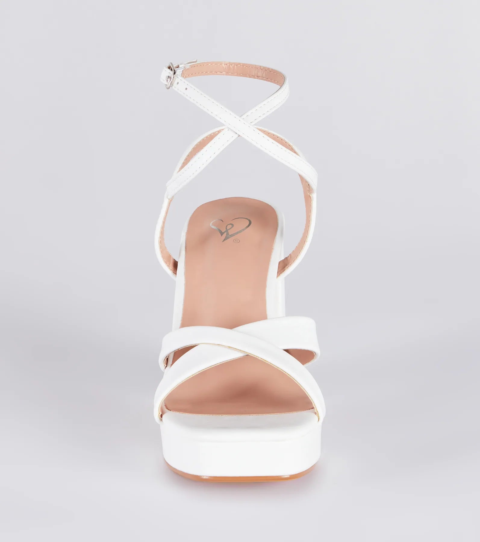Criss Cross And Tell Platform Block Heels - Image 3