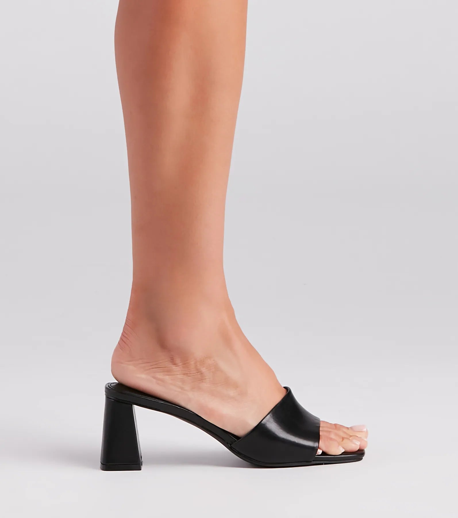 Step In Style Square Toe Block Heel Mules - Image 3