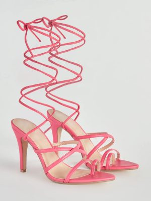 Strapped Stunner Lace-Up Stiletto Heels