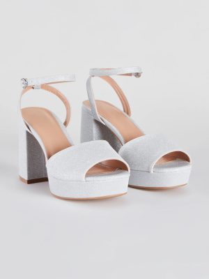 Time To Shine Glitter Platform Heels