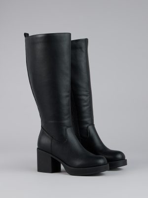 Steppin Up Block Heel Knee High Boots