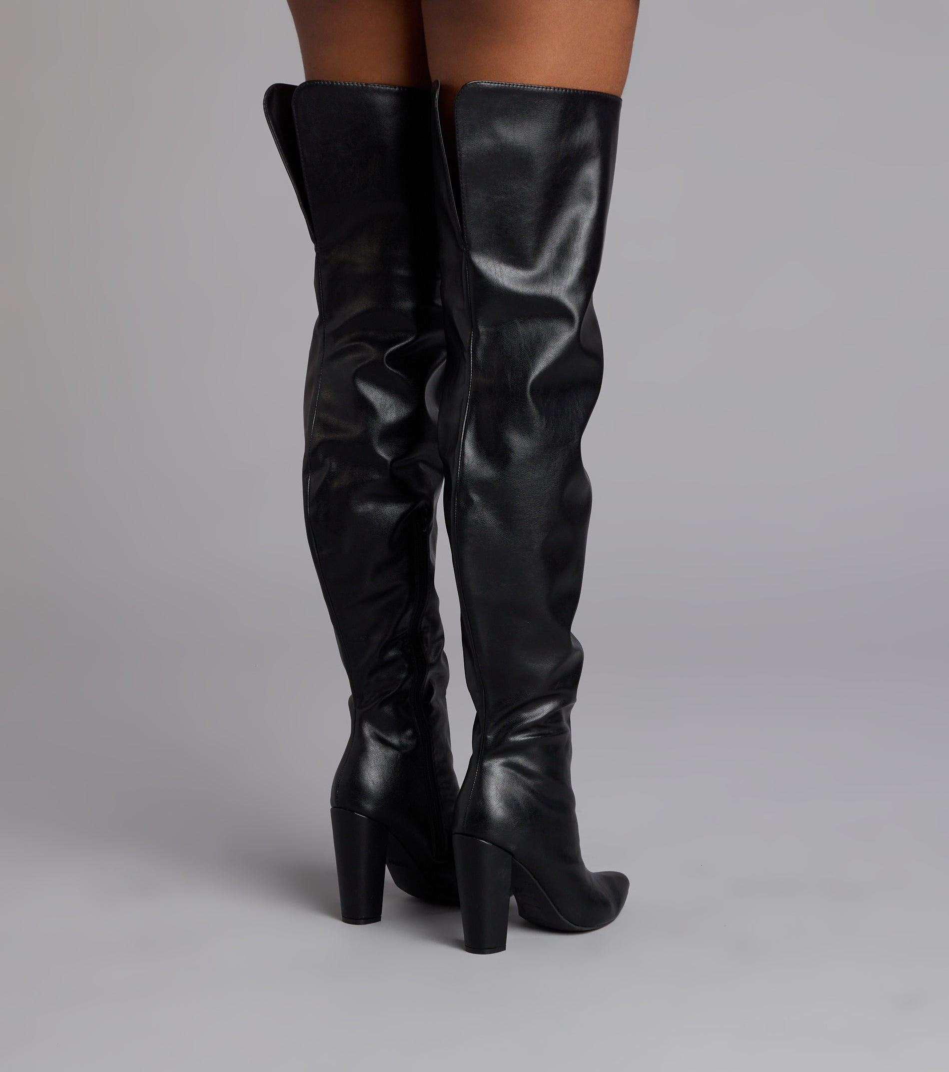 Boss Moves Over-The-Knee Block Heel Boots - Image 4