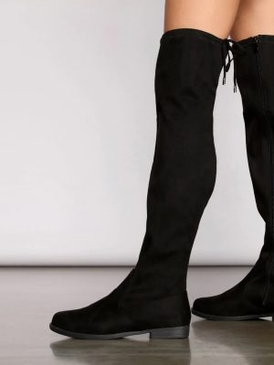 Simply Stylish Flat Over The Knee Boots