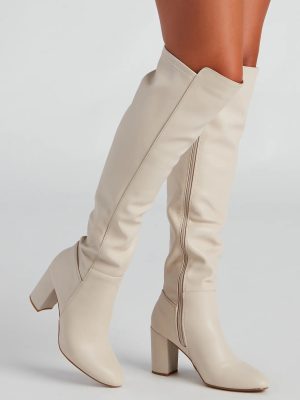 Sleek Strut Knee-High Boots